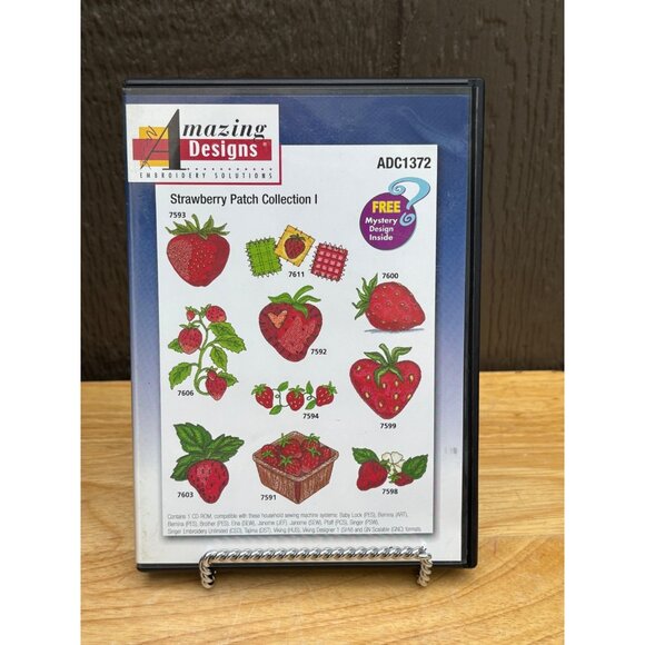 Amazing Designs Strawberry Patch Collection I Embroidery CD & Manual ADC1372 - Picture 1 of 4